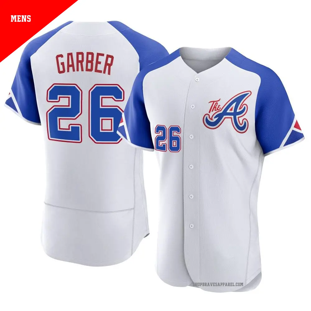 Men's ＃26 Gene Garber Atlanta Braves White Authentic 2023 City Connect Jersey